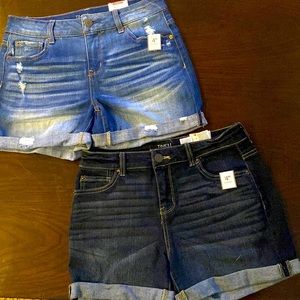 2 NEW WOMENS DENIM SHORTS